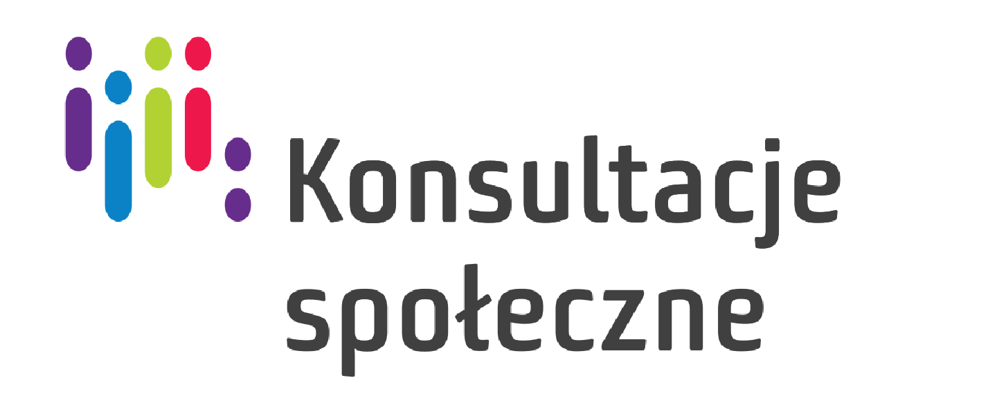 Logotyp konsultacji społecznych, mat. UM